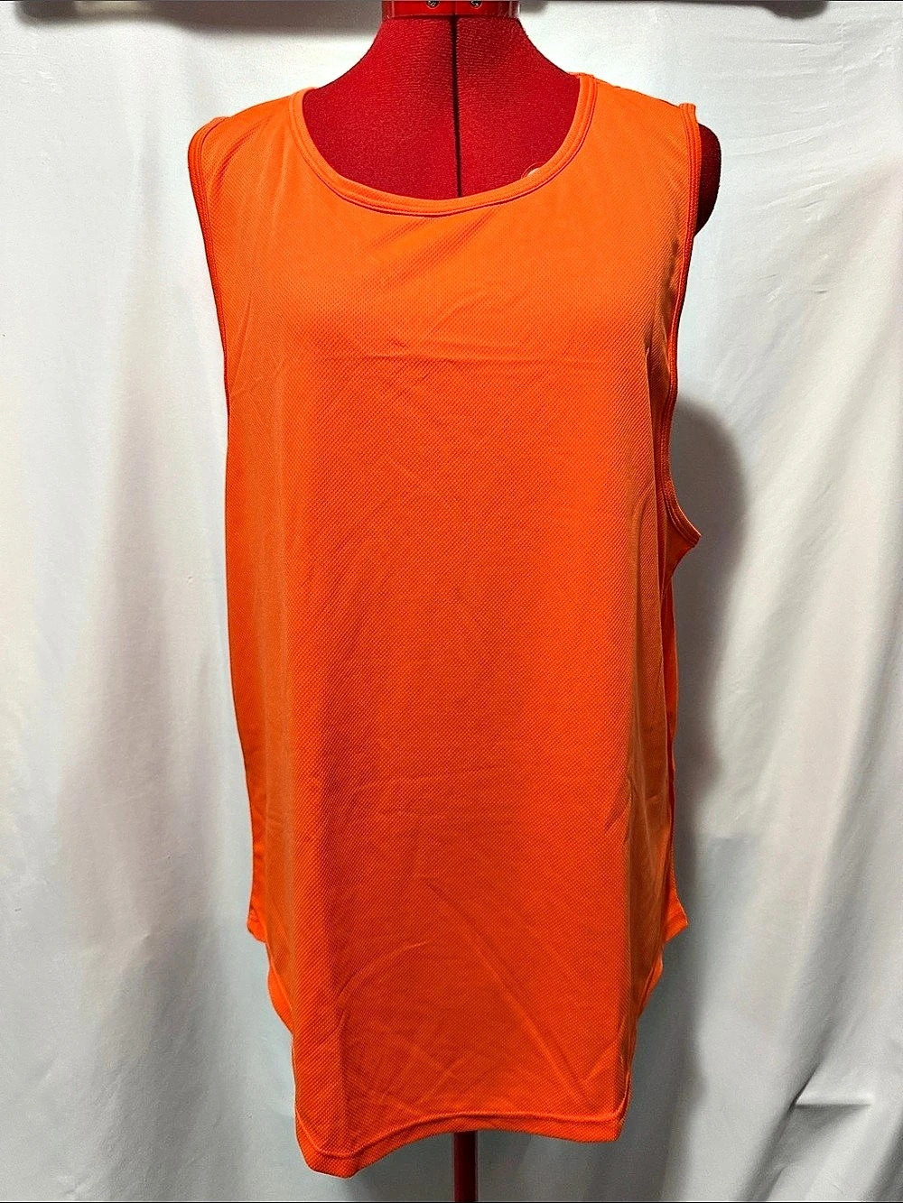 Men's Orange Tank Top Size XL